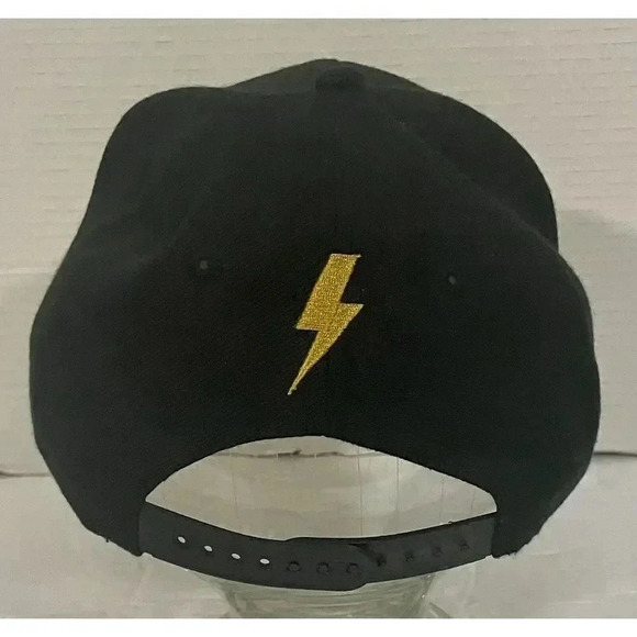 AC/DC Rock Or Bust 2016 Tour Hat Gold Logo Cap Snapback Gold Print Inside - Picture 4 of 6